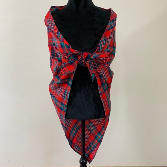 Vintage plaid Pendleton wrap shawl - Picture 2 of 7